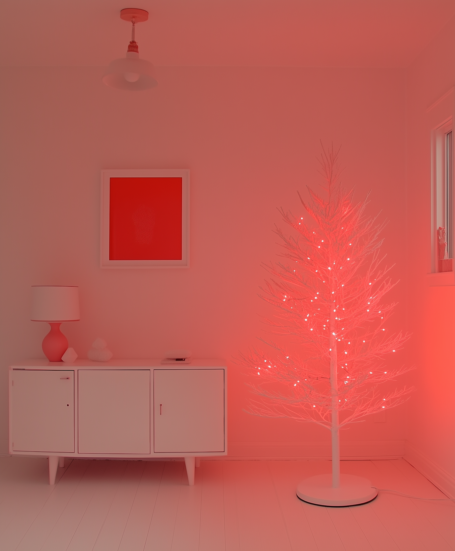 Minimalist Red Interior