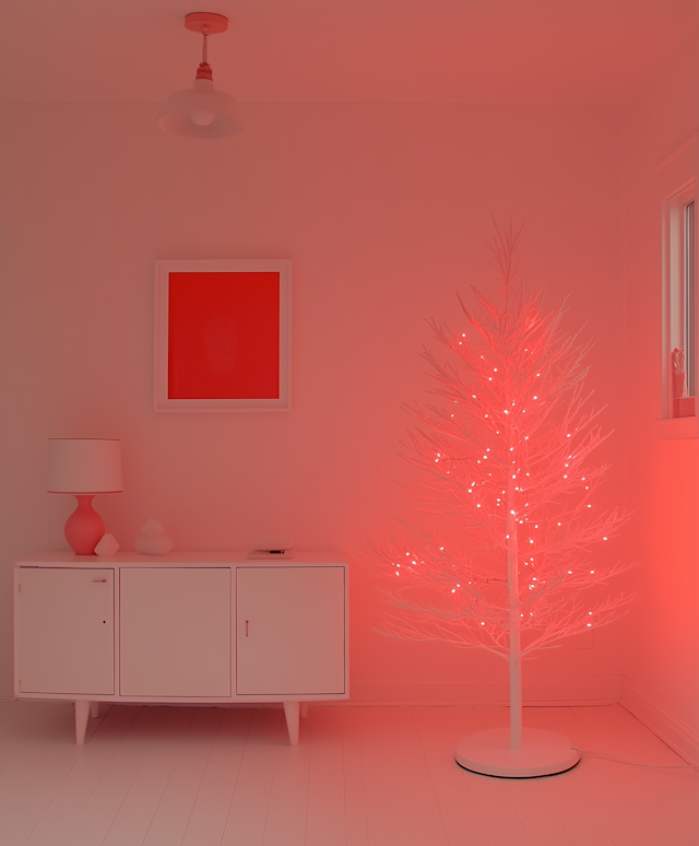 Minimalist Red Interior