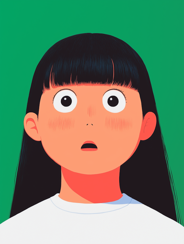 Surprised Girl Illustration