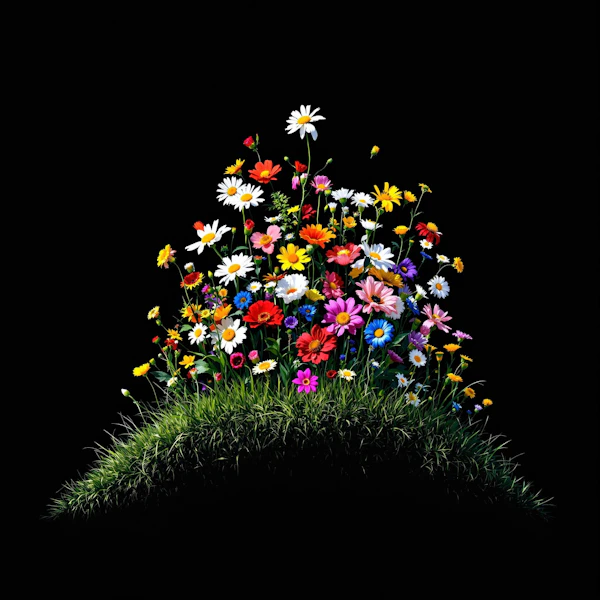 Vibrant Wildflower Cluster