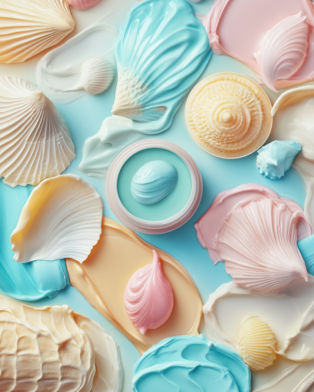 Pastel Seashell Creams