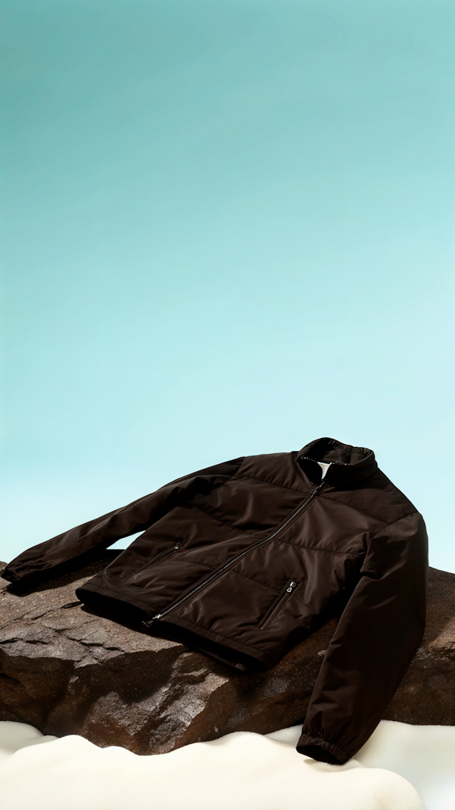 Dark Brown Jacket on Rock