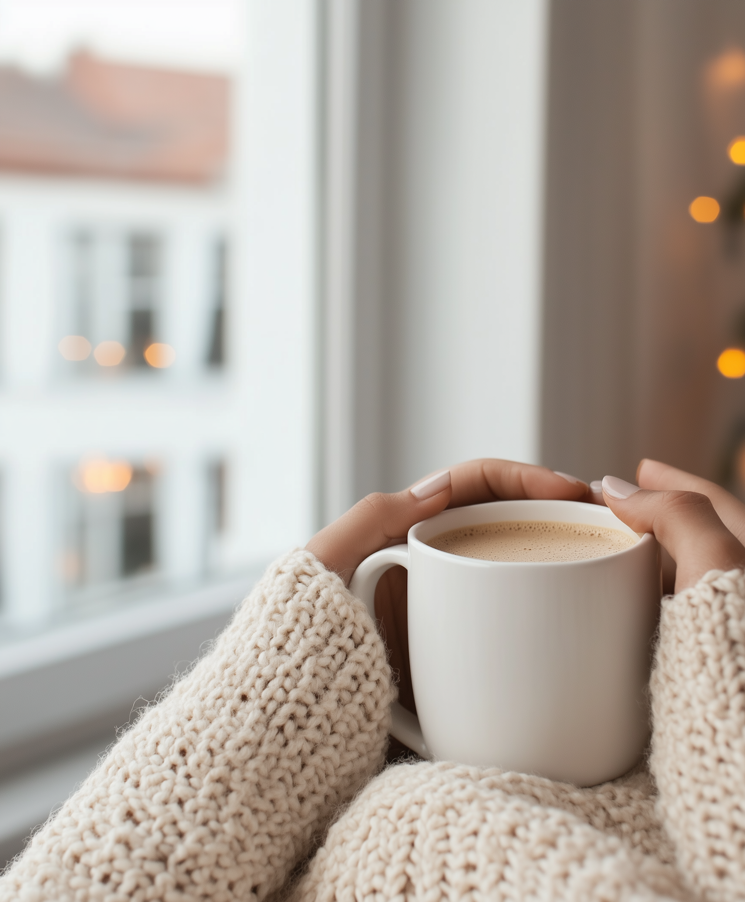 Cozy Moment with a Warm Beverage