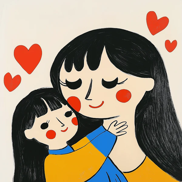 Mother and Child Embrace