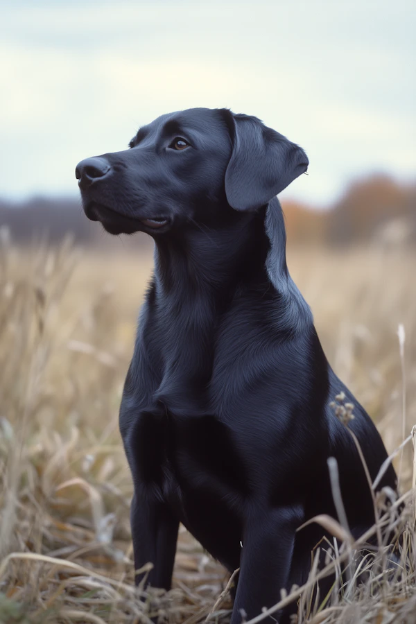 Black Labrador in Field