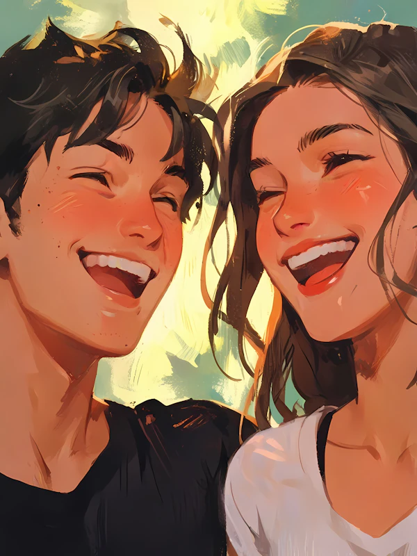 Laughing Friends Portrait
