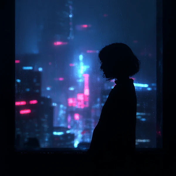 Neon City Silhouette