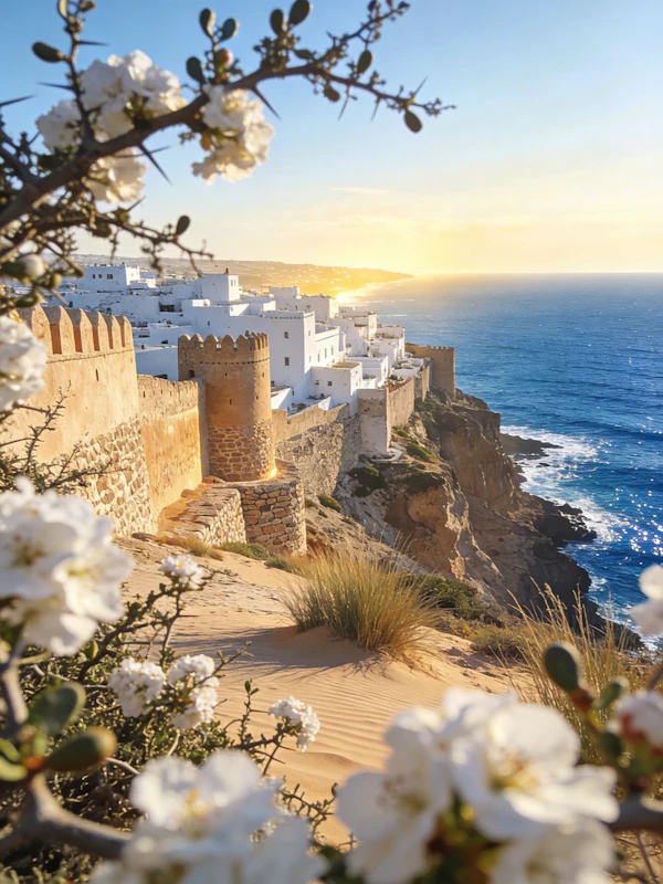 Coastal Fortress Sunset