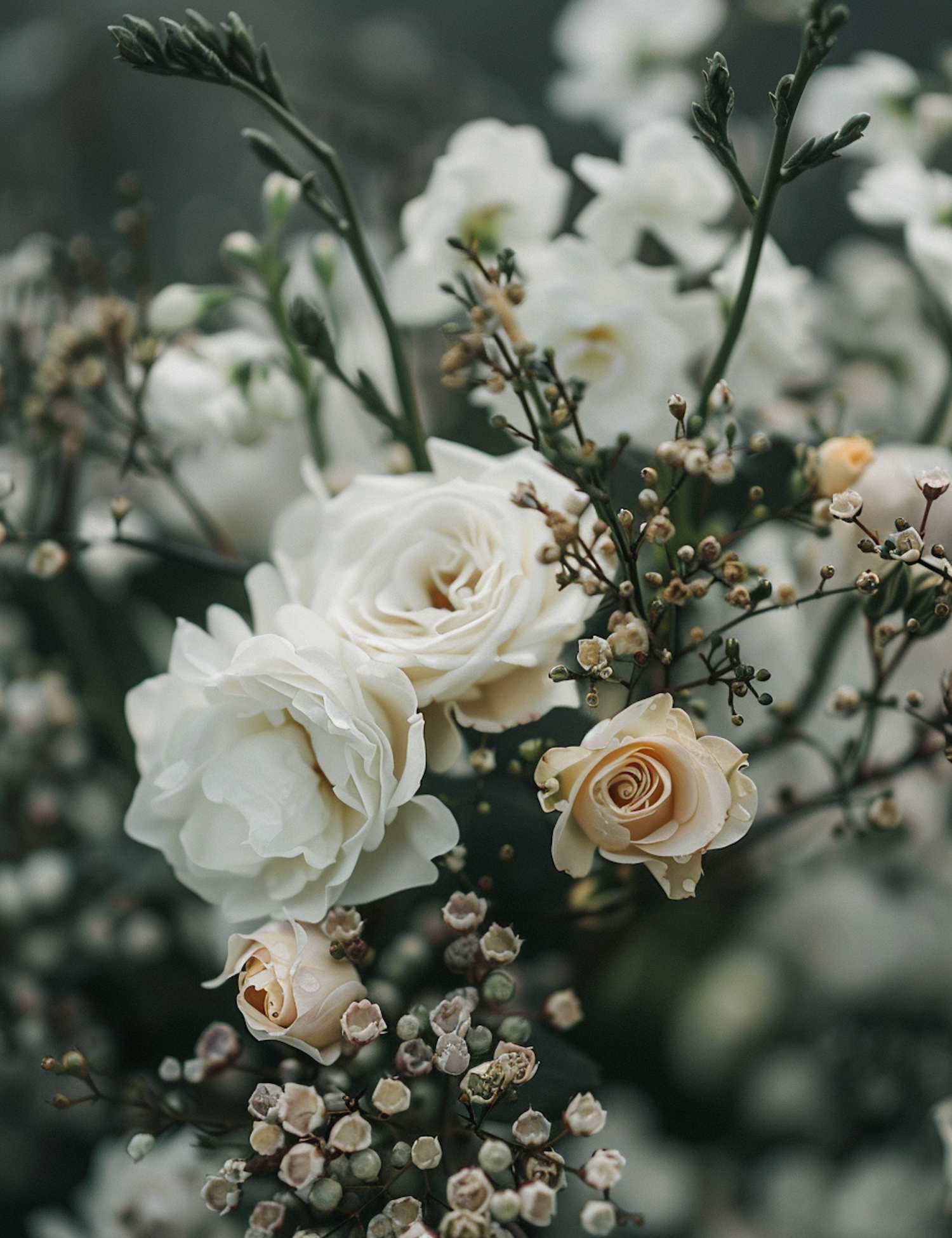 Serene Bouquet of White Roses