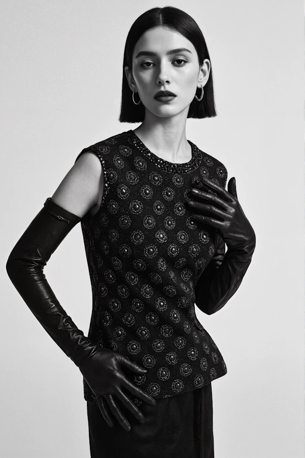 Elegant Woman in Monochrome