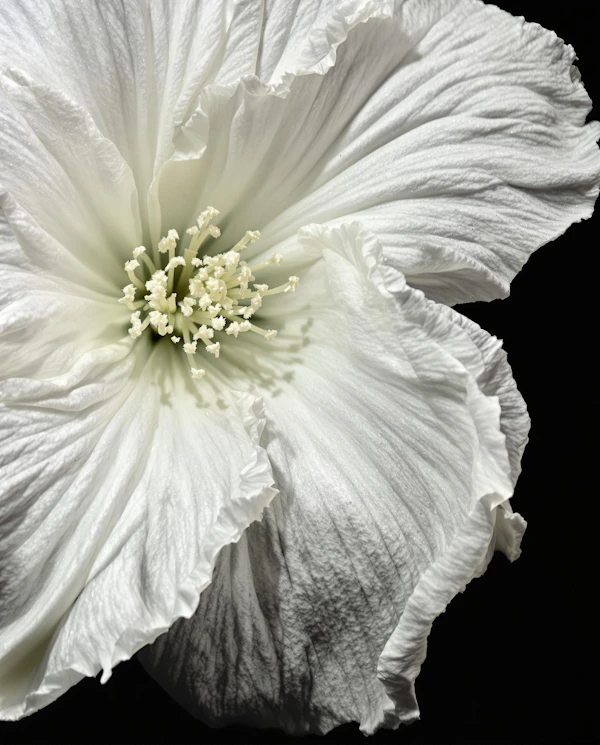 White Hibiscus Close-Up