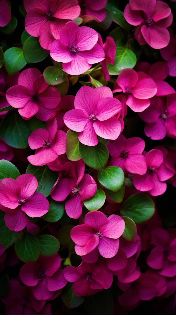 Vibrant Pink Floral Cluster
