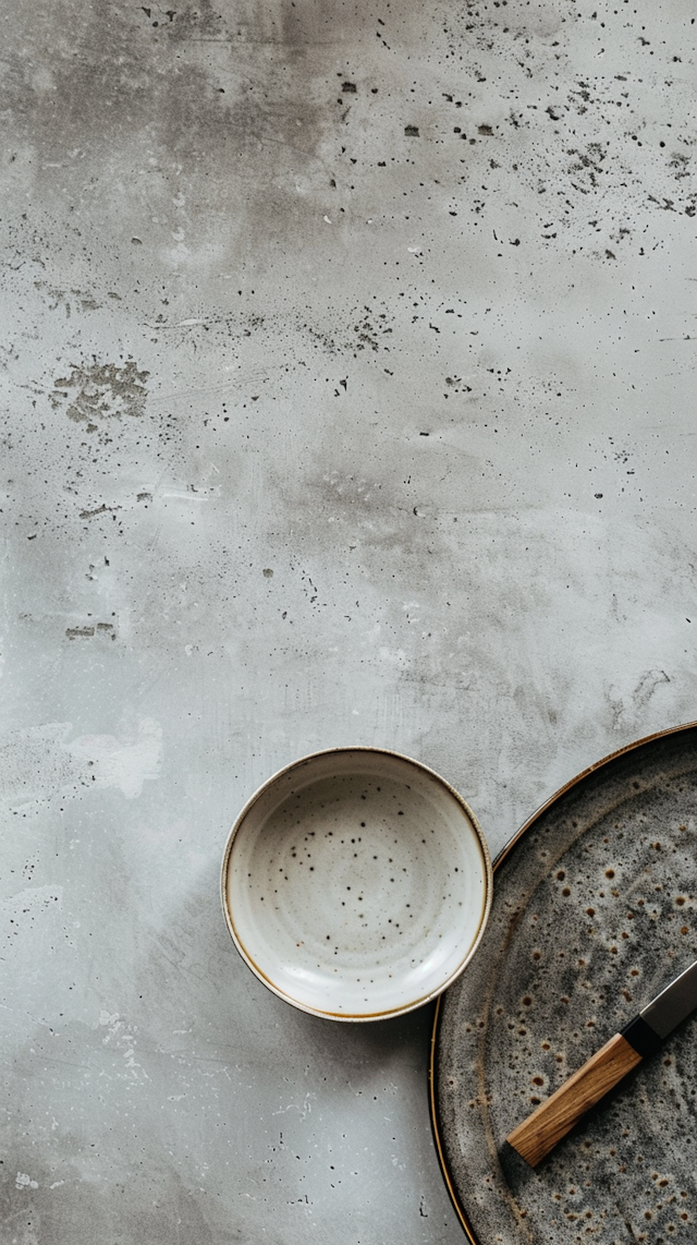 Elegant Still Life with Ceramic Dishes