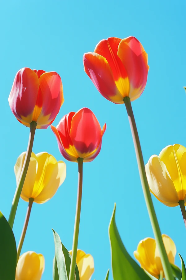 Vibrant Tulips Close-Up