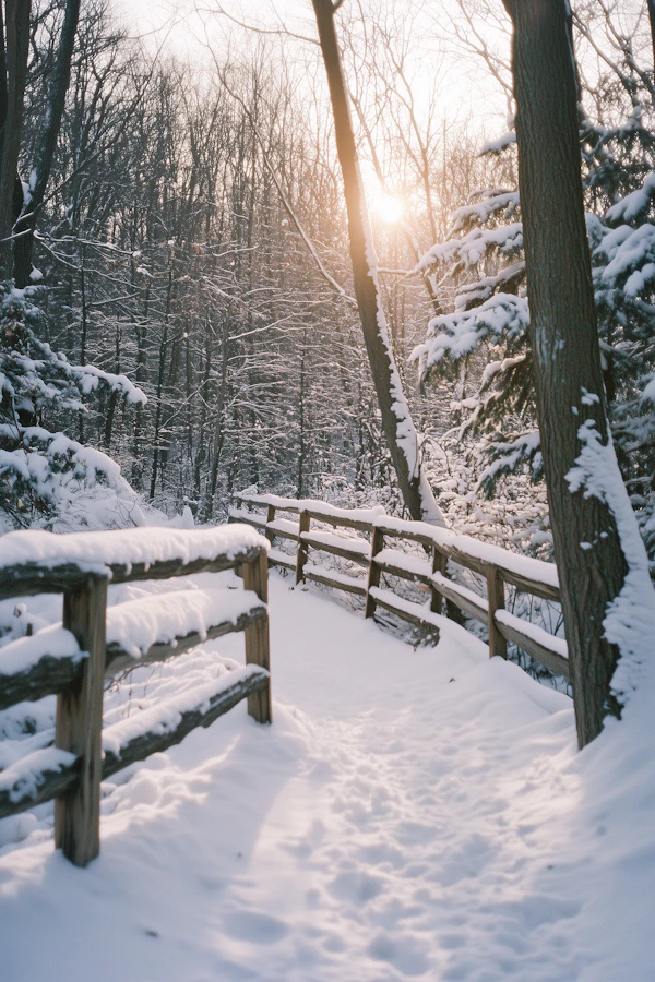 Serene Winter Path