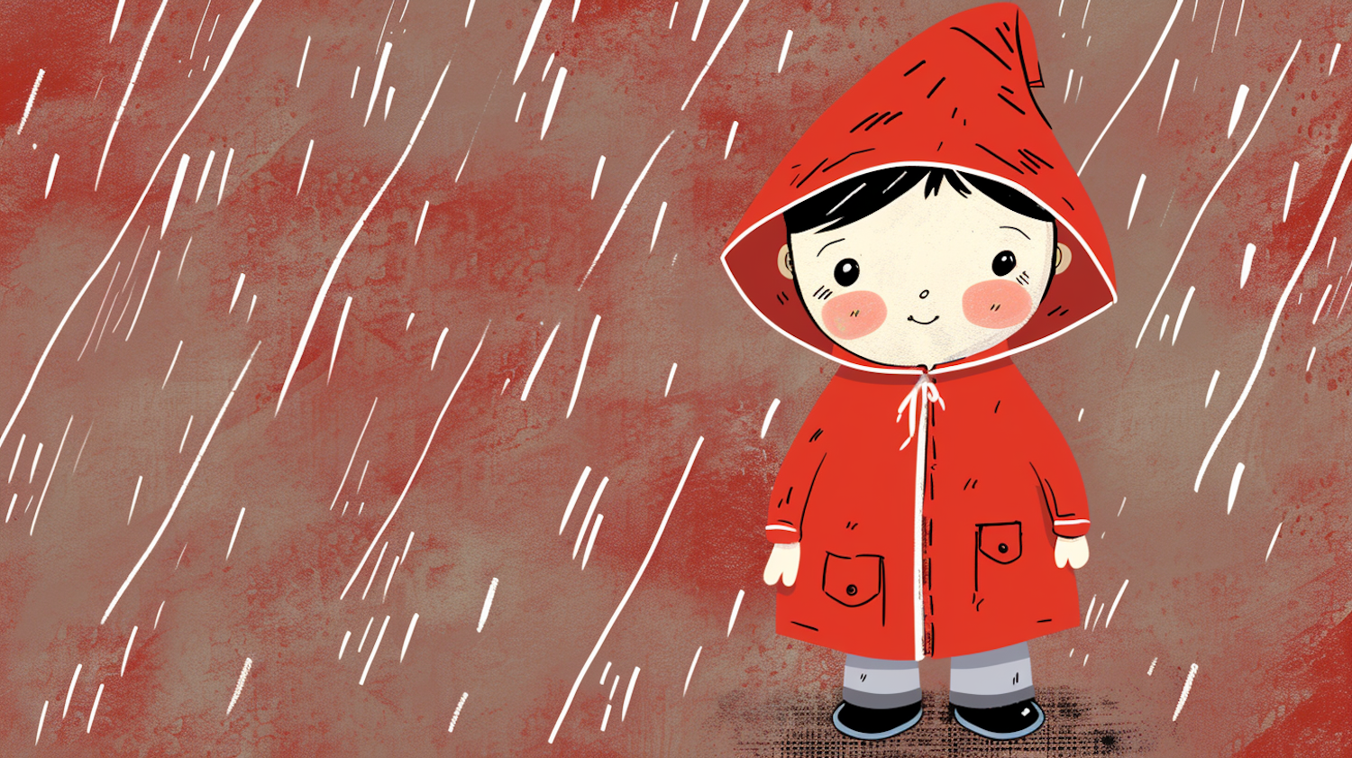 Child in Red Raincoat