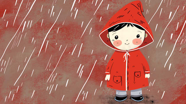 Child in Red Raincoat