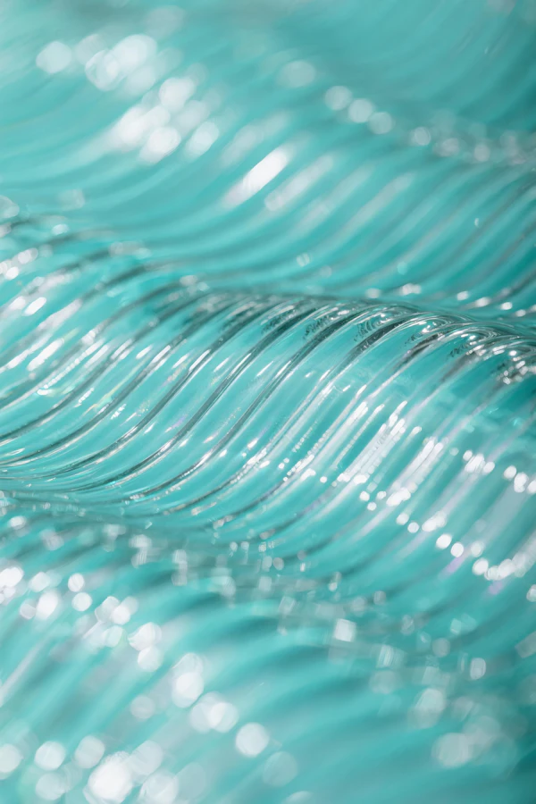 Turquoise Wavy Glass
