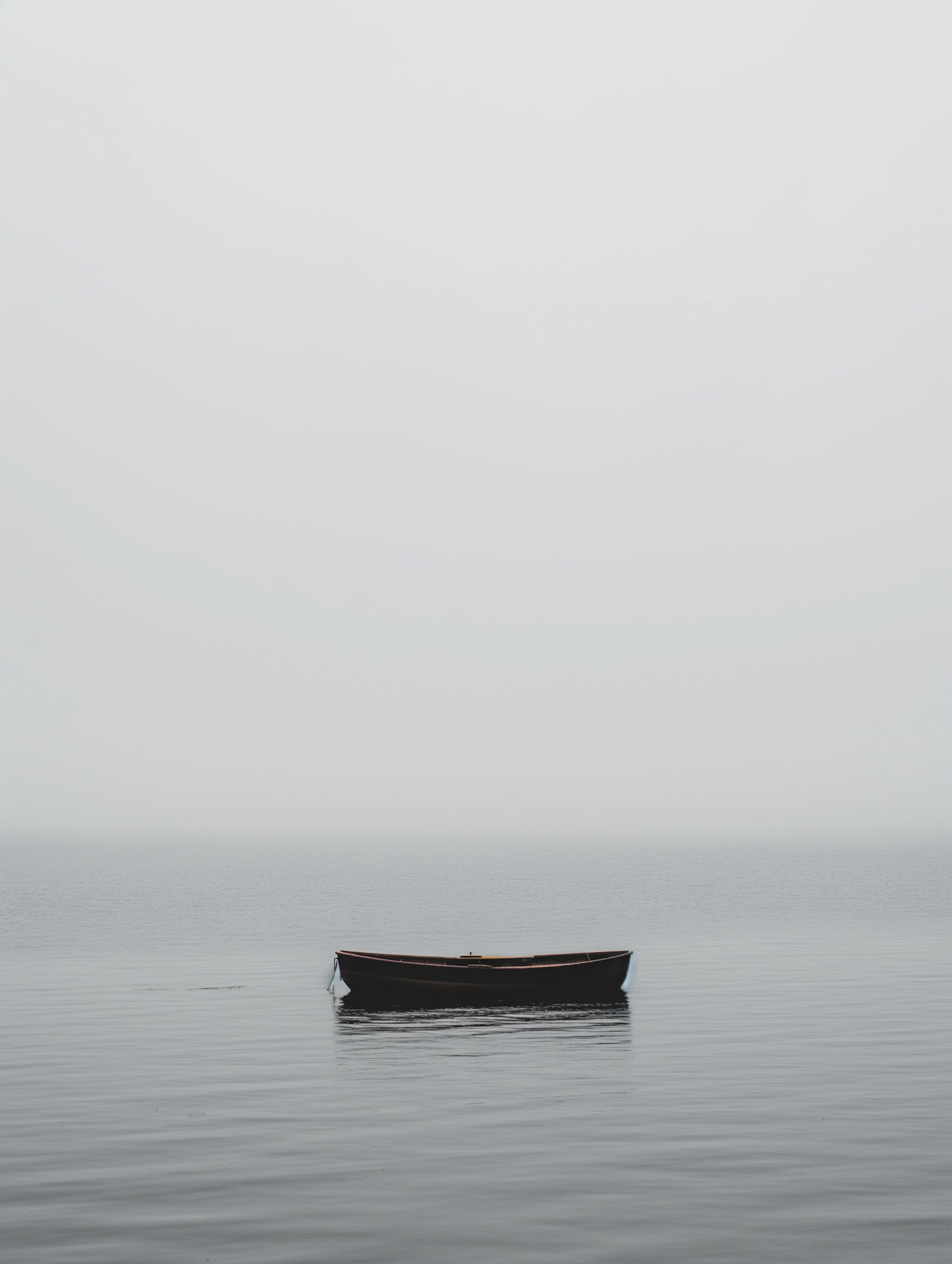 Solitary Boat on Calm Water