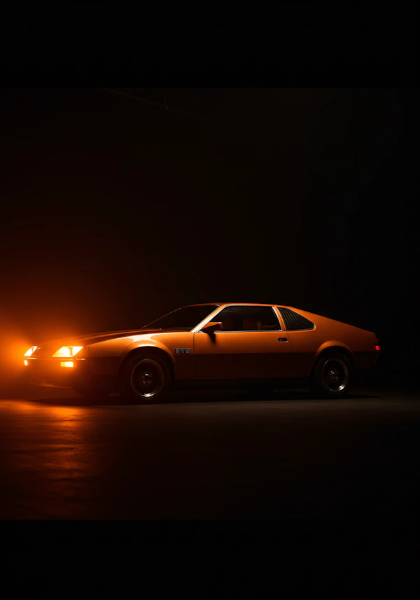 Vintage Orange Sports Car