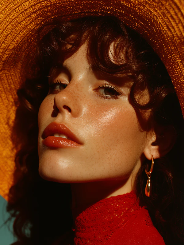 Sunlit Freckled Portrait