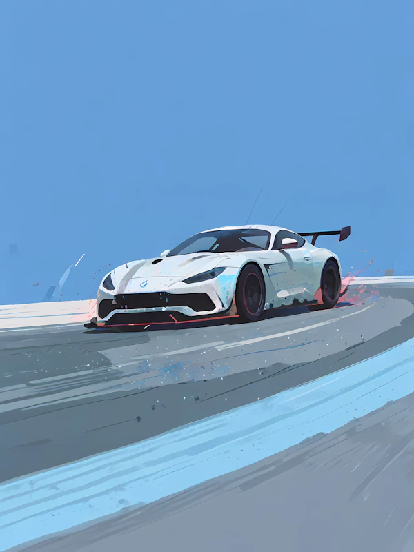 Sleek Race Car Action