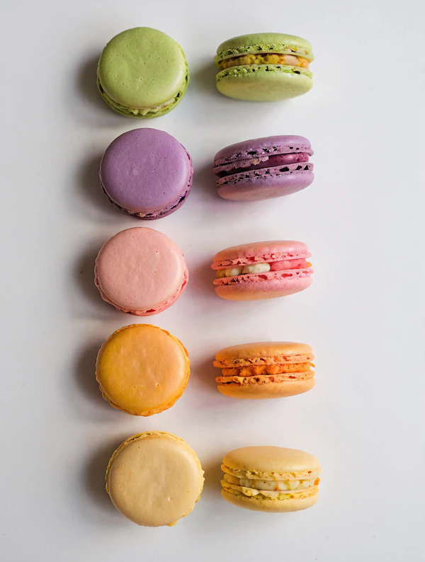 Colorful Macarons Display