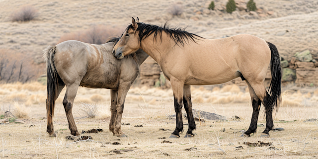 Horses in Serene Landscape