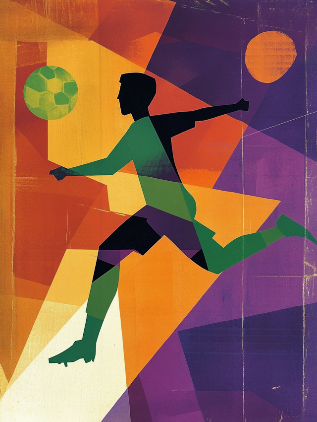 Dynamic Soccer Player Illustration