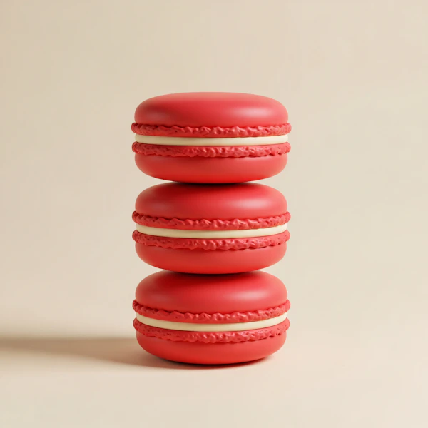 Red Macaron Stack