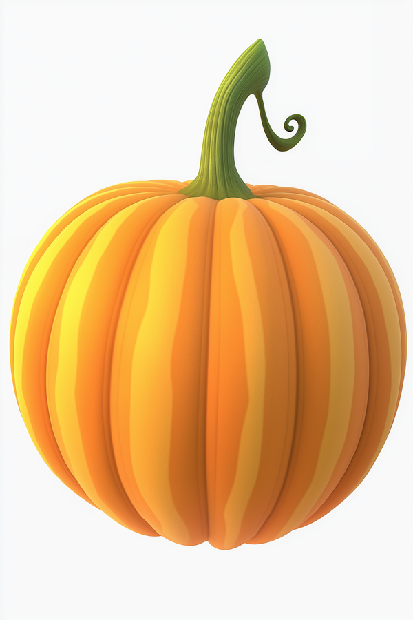 Vibrant Autumn Pumpkin