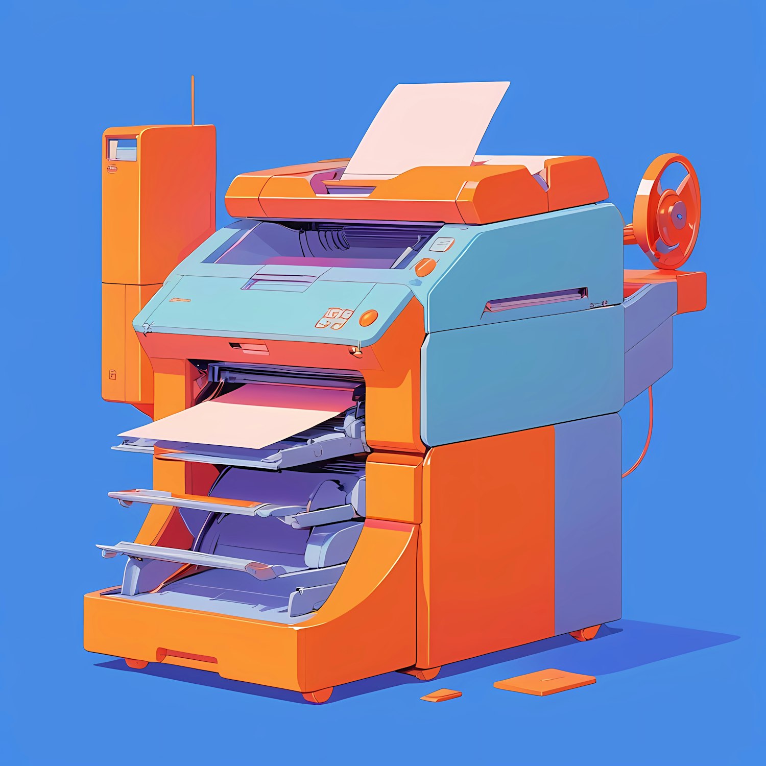 Stylized Colorful Printer