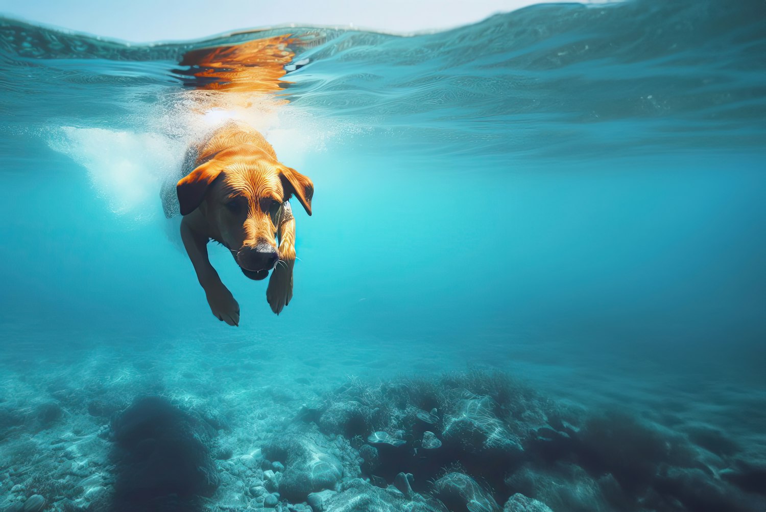 Underwater Labrador Retriever