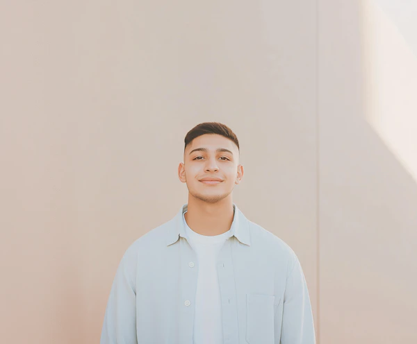 Young Man in Casual Attire