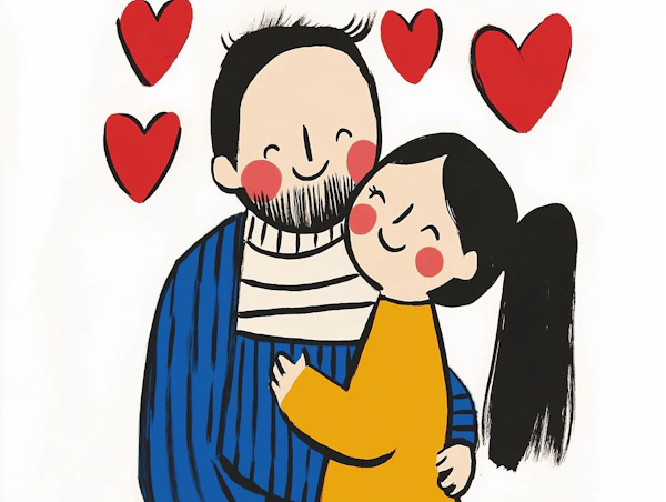 Father and Daughter Embrace