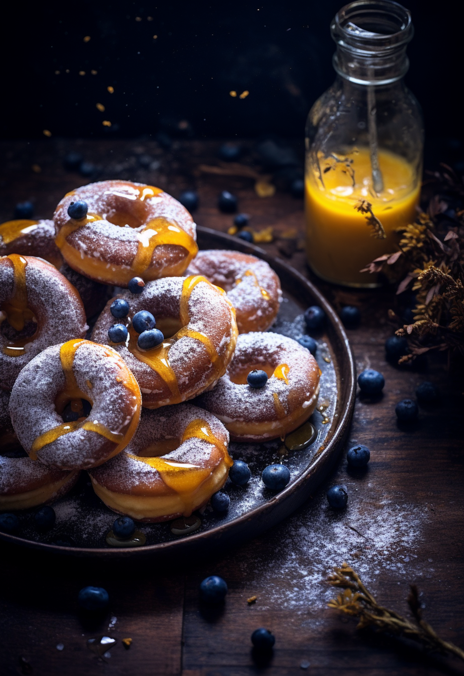 Moody Blueberry Glazed Donut Indulgence