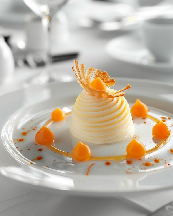 Elegant Spiral Dessert Composition