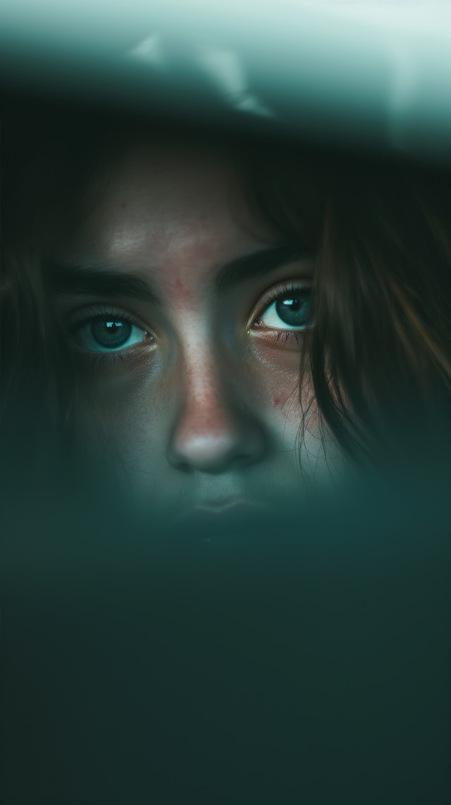 Intense Gaze - Portrait of a Young Woman