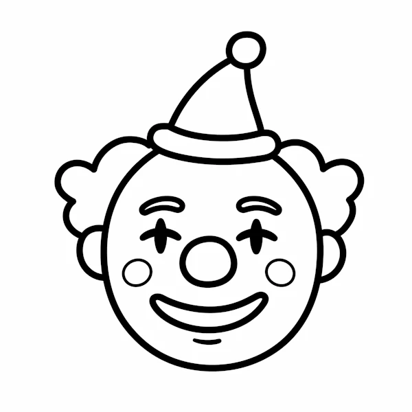 Clown Line Drawing