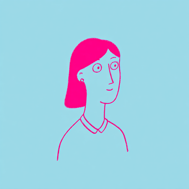 Minimalist Cartoon Portrait