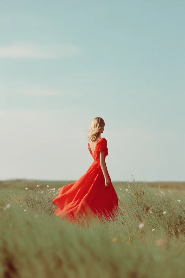 Woman in Red Dress