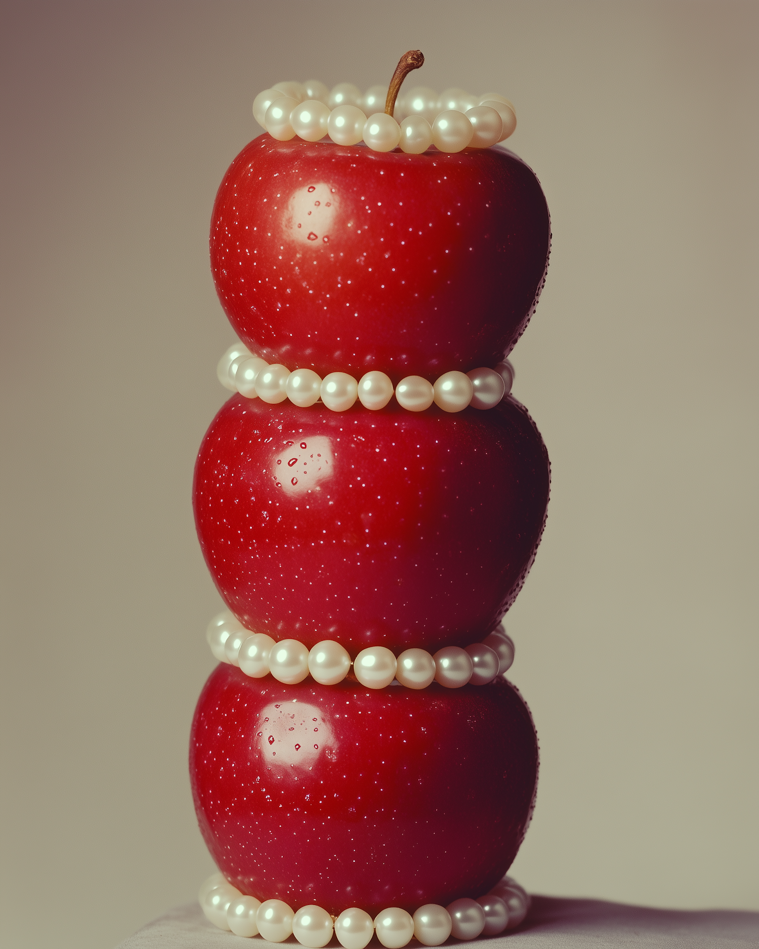 Elegant Apples with Pearls