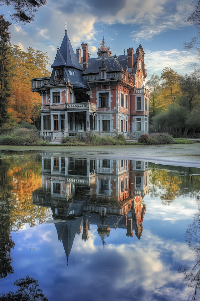 Historic Mansion Reflection