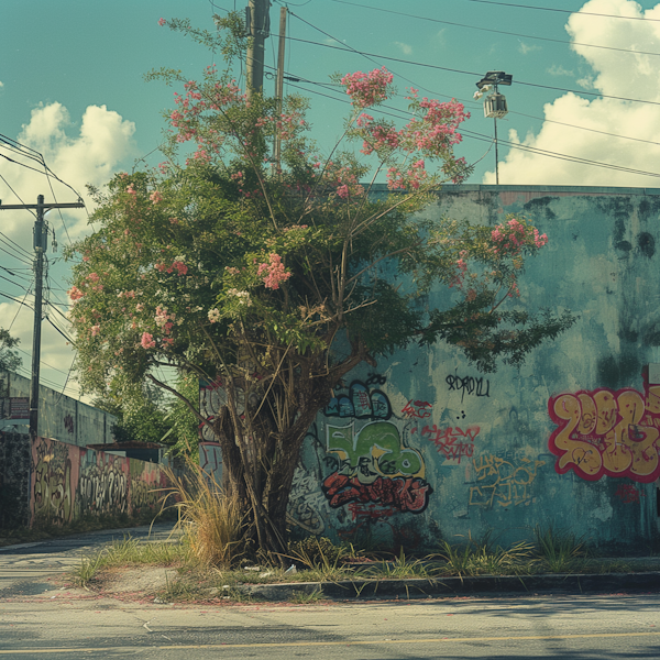 Urban Blossoms and Graffiti