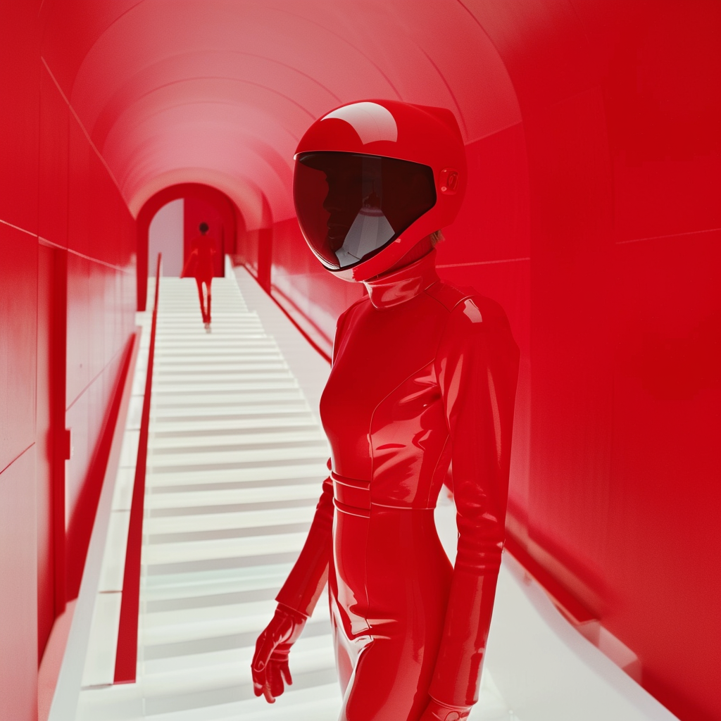 Futuristic Red Scene Photo on Lummi