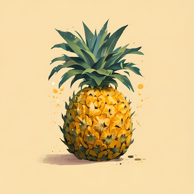 Vibrant Pineapple Illustration