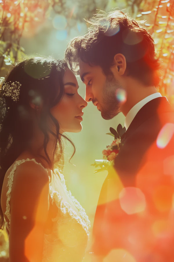 Romantic Couple in Warm Tones