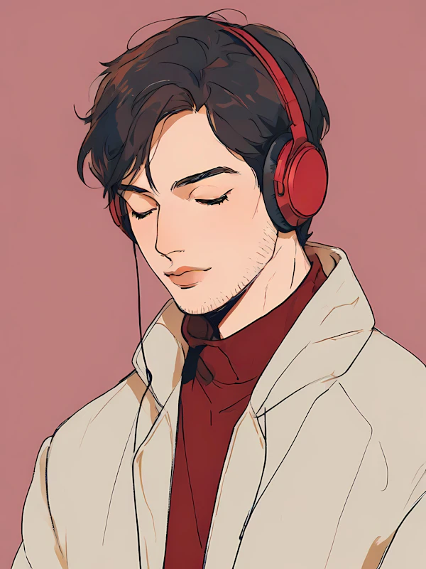 Man Listening to Music