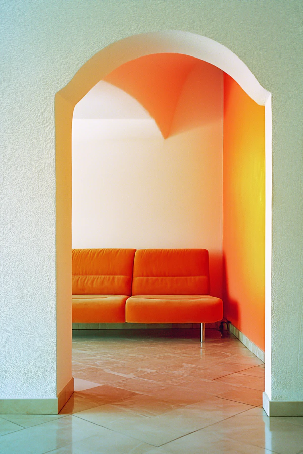Modern Orange Sofa