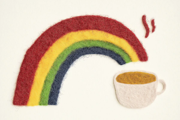 Felt Rainbow & Tea Art